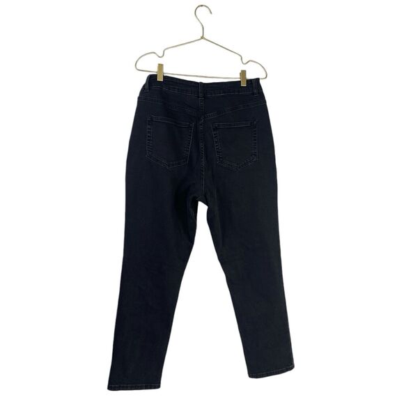 ASOS Denim Jeans Woman’s Size 30/32 Black‎ High Rise Straight Leg WP315 - Picture 6 of 6